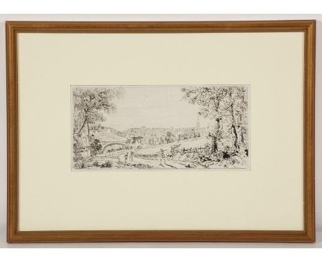 JOHN CLERK OF ELDIN FRSE FSAScot (SCOTTISH 1728 - 1812),
DALKEITH FROM THE NORTH WEST (c.1776)
lithograph, signed with initia