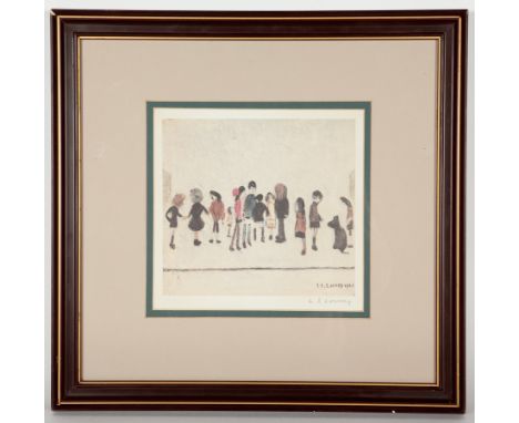 * LAWRENCE STEPHEN LOWRY (BRITISH 1887 - 1976),
GROUP OF CHILDREN
limited edition print, signed in pencil and bearing The Fin