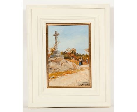 * JOHN GUTHRIE SPENCE SMITH R.S.A. (SCOTTISH 1880-1951), BUTLEY CROSS, SOMERSET oil on panel, signed 27cm x 18.5cm Framed Not