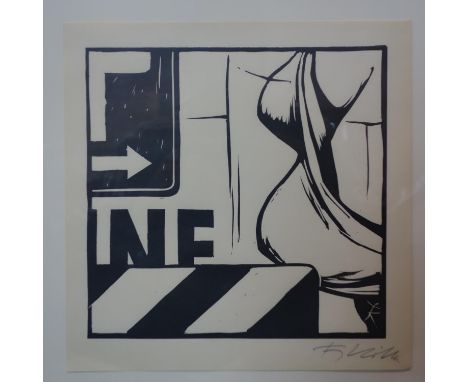 Fritz Köthe (German, 1916-2005), Composition, lithograph, signed in pencil to lower right margin, published by Editions Pande
