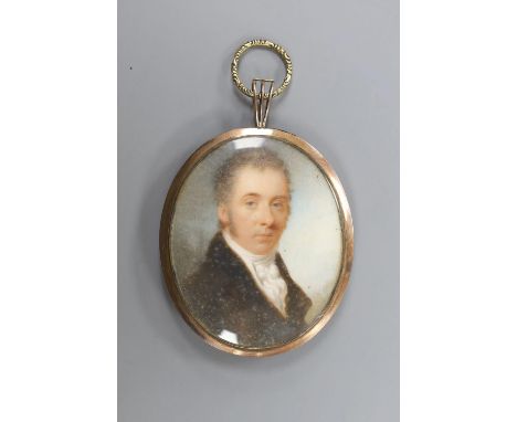 A 19th century portrait miniature of a gentleman