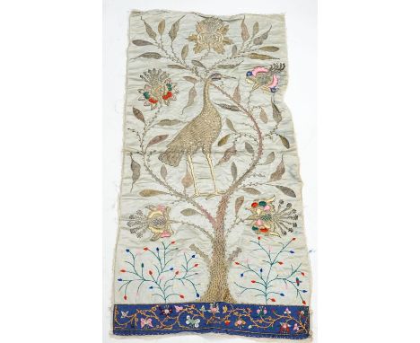 An Indian embroidered panel