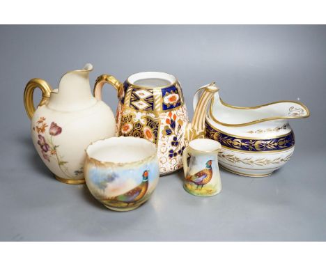 A mixed lot of tureens, saucers, etc including Davenport, Worcester and others