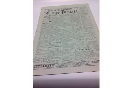 Lotto Comprendente Originale De Gazzetta Dello Sport Il Ciclista E La Tripletta Anno Ii Num