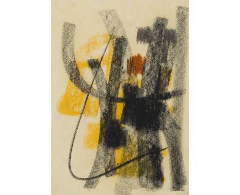 JAN SAVERYS (1924-2017)Composition abstraite  1951Monogrammé et daté en bas à droitePastel sur papierRechts onderaan gemonogr