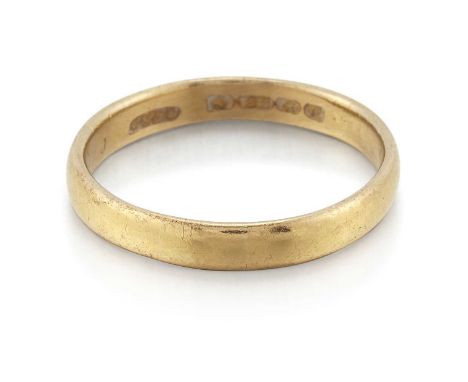 A 22 CARAT GOLD BAND RING hallmarked Birmingham 1929, ring size O, 3.2 gramsLight general wear.