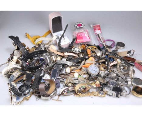 A LARGE QUANTITY OF FASHION WATCHES including vintage and modern examples, quartz and mechanical. (Qty)Varying conditions, ma