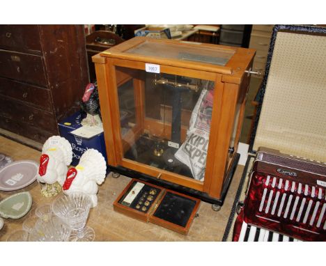 A set of Stanton instruments, cased scales and set of weights