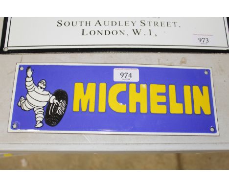 A reproduction enamel Michelin advertising sign (255)