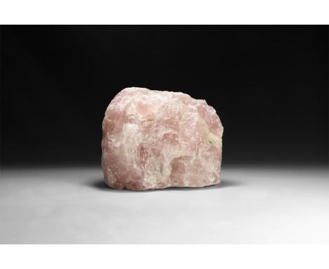 A very large deep pink quartz mineral specimen.  4.75kg, 16cm (6 1/4"). From a historic ‘Victorian Museum’ collection; from t