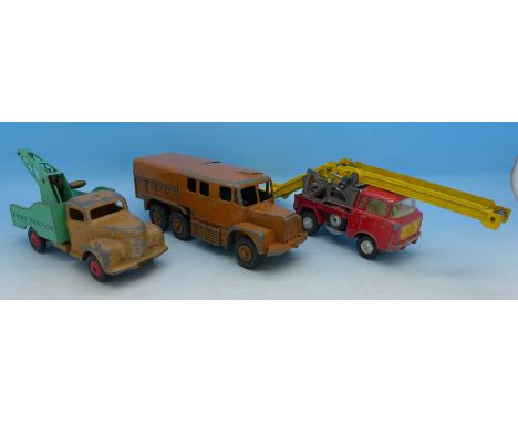 Three die-cast model vehicles;- Dinky Supertoys 689 Medium Artillery Tractor, Dinky Toys Commer and Corgi Toys Jeep FC-150