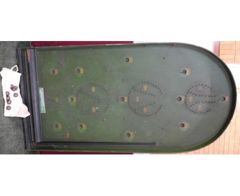 A Corinthian bagatelle board with balls