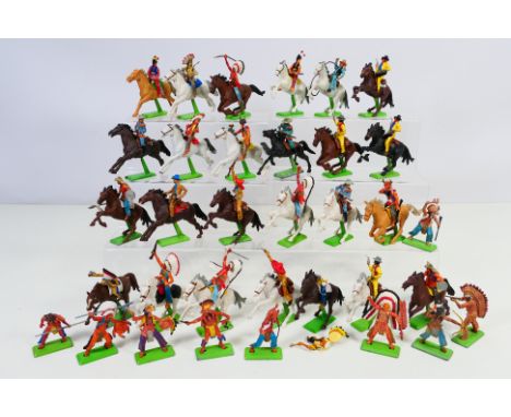 Britains Deetail - A loose collection of over 30 Britains Deetial predominately mounted figures which includes Native America