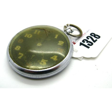 Jaeger Le Coultre; A XX Century British Military Pocketwatch, the case stamped with WD arrow "GSTP/227519", damages.