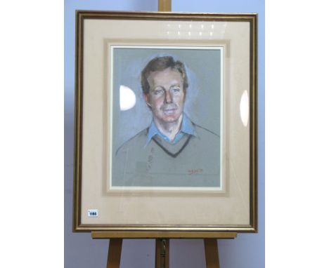 TREVOR STUBLEY (1932-2010) *ARRPortrait of the Son of Sir William Bulmer Lord Lieutenant of West Yorkshire, pastel, signed an