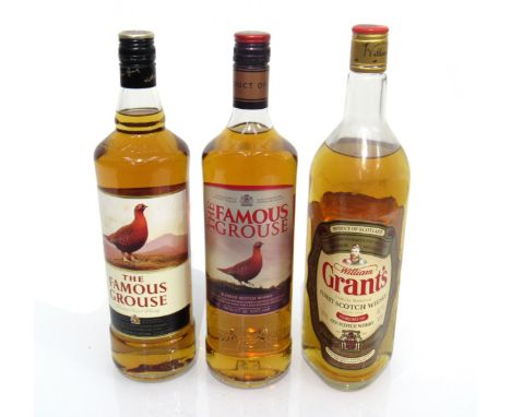 Famous Grouse Blended Scotch Whisky 1Ltr x 2, Grant's Scotch Whisky 1Ltr (3)