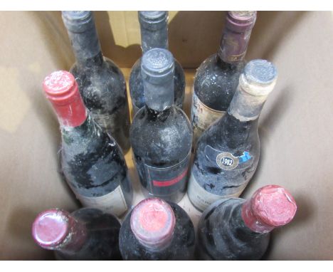 1972 Nuits St Georges Morgan Furze and Co x2, 1984 Villa di Capezzana Carmignano, 1995 Crozes-Hermitage, 2000 El Bombero x3, 