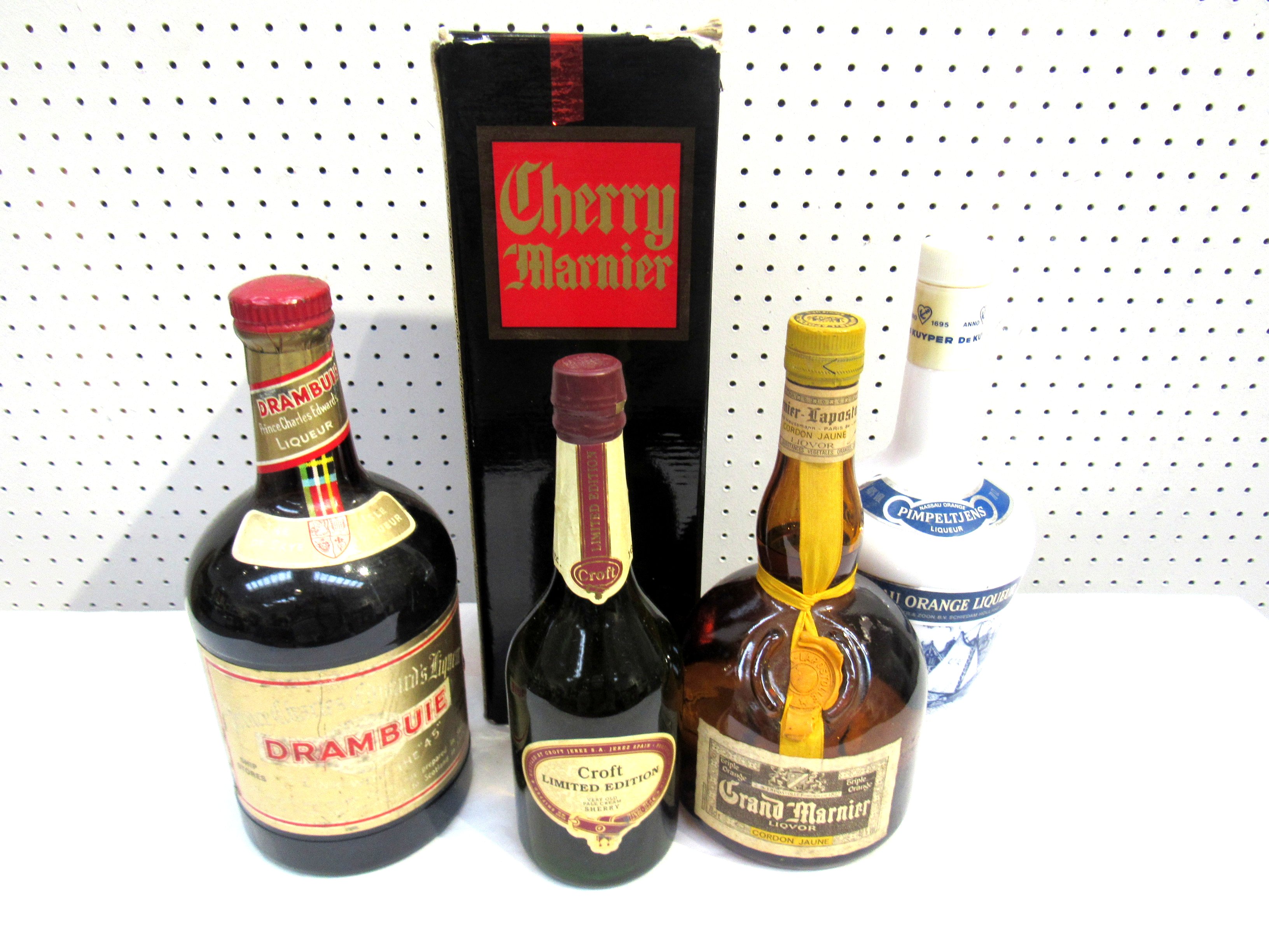 Cherry Marnier Liqueur, Drambuie 1ltr, Grand Marnier Cordon Jaune 70cl ...