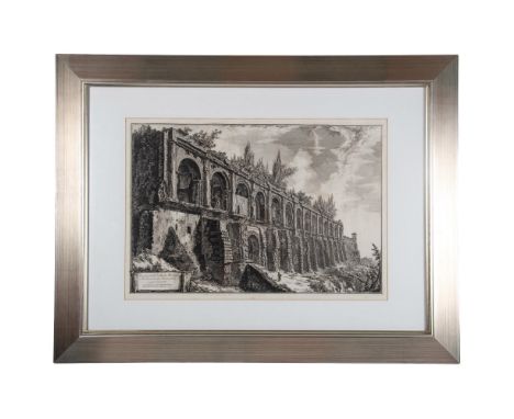 Rarely offered original antique etching on paper by 18th century Italian Neoclassicist Giovanni Battista Piranesi. Avanzi del