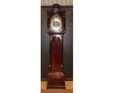 FINE GEORGE III MAHOGANY LONGCASE CLOCK BY HENRY JENKINS, LONDON
circa 1770, the unsigned eight day two train movement with a