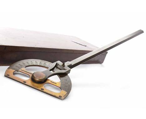 EARLY TWENTIETH CENTURY CASED PROTRACTOR BY ALEX MABON & SONS, GLASGOW
numbered 2008J, 61cm long, in fitted mahogany case