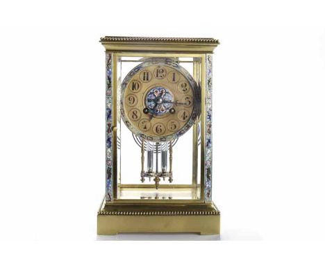 FRENCH VICTORIAN FOUR GLASS MANTEL CLOCK
by Japy Freres, Paris, the signed two train eight day A1 movement striking on a gong