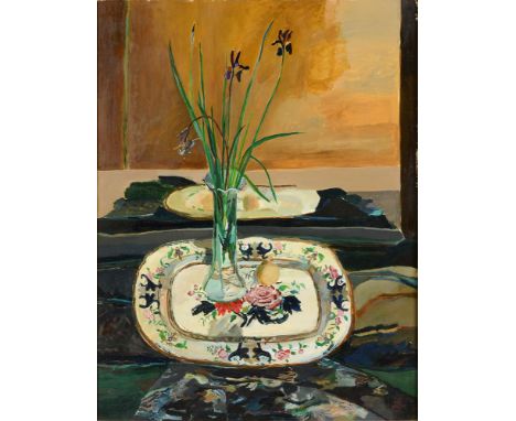 
	
		λ&nbsp;BEN LEVENE (BRITISH B. 1938)
		RORY'S PLATE
		Oil on board
		Signed with initials (lower right); further signed a