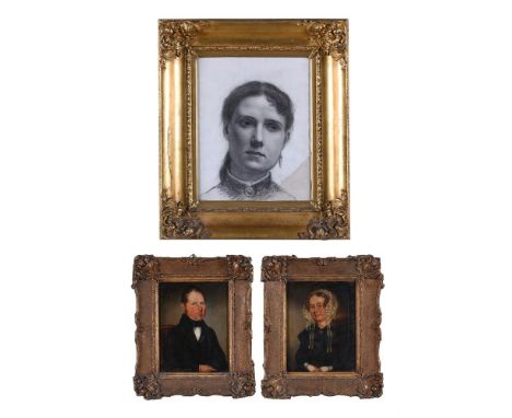 
	
		BRITISH SCHOOL (19TH CENTURY)
		A PAIR OF PORTRAITS OF A LADY AND A GENTLEMAN
		Oil on canvas
		21 x 16cm (8¼ x 6¼ in.) 