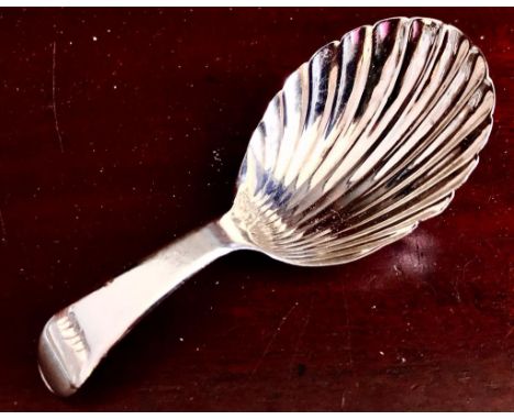 SILVER CADDY SPOON, CIRCA 1800 