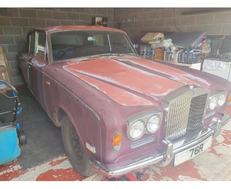 1972 Rolls-Royce Silver Shadow Series 1 SaloonRegistration no. 76 RChassis no. SRH12551Odometer reading: c.60,000MoT expiry: 