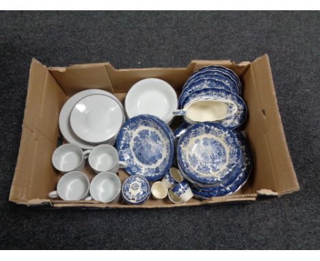 A box containing assorted Royal Worcester tea and dinner china. 