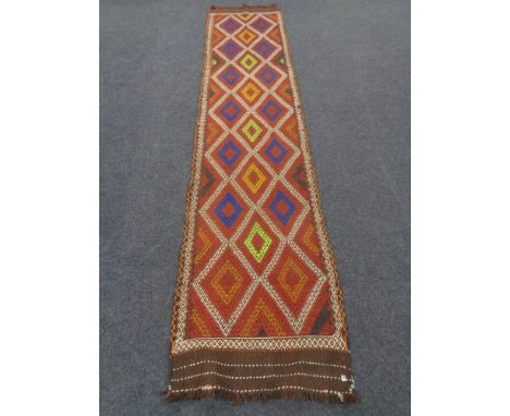A Suzni Kilim Runner 351 x 76 cm