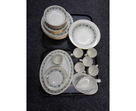 35 pieces of Royal Doulton tapestry tea and dinner ware (six person setting). 