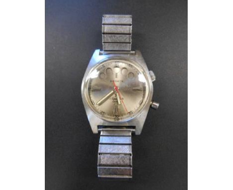 A Regate Aquastar gentleman's sailing timer wristwatch in stainless steel case, silvered sunburst effect dial, five circular 