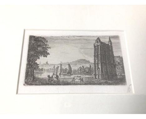 John Clerk of Eldin (1728-1812), Cambuskenneth Abbey and Stirling, only state etching, initialled J.C. dated 1773, ex Scottis