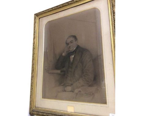 R. Williams, Portrait of William Herbert Mullins, pastel, signed bottom right, label to bottom inscribed William Herbert Mull