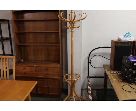 Modern light timbered coat stand