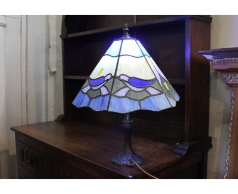 Tiffany style table lamp and shade 