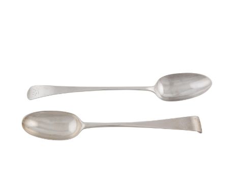 AN IRISH GEORGE III HOOK BACK SERVING SPOON, Dublin 1751, maker's mark of John Pittar, the plain tapering handle terminating 