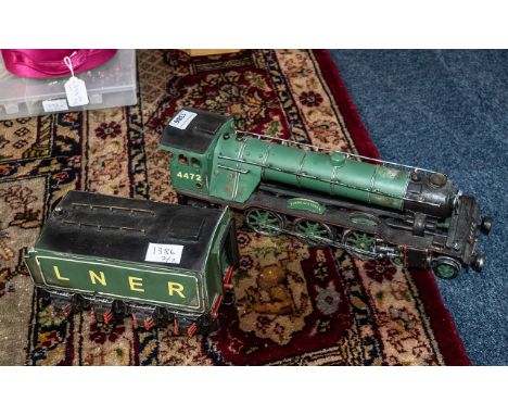 Scratch Built Engine and Tender 'The Flying Scotsman'. Overall length 26 inches. ( 2 ) In Total. 