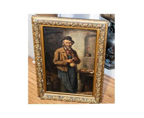 Oil On Board Portrait of A Gent 21.5 x 15.5 inches.