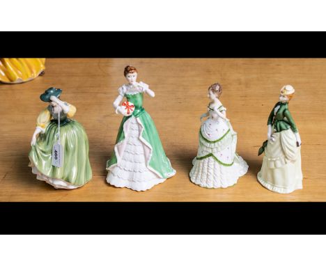 Two Royal Doulton Figures, comprising 'Buttercup' HN2309, and 'Merry Christmas' HN3096, together with two Royal Worcester fig