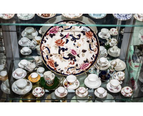 Collection of Miniature Cups &amp; Saucers, comprising assorted designs and shapes, includes a pair of miniature Spode candle