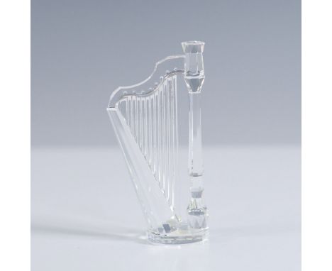 A finely crafted Swarovski crystal harp figurine from the Crystal Melodies collection, designed by Martin Zendron. Introduced