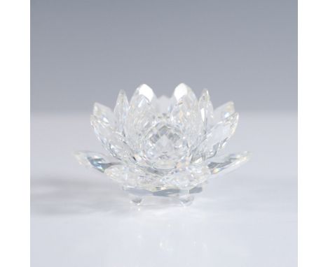 Swarovski Crystal Waterlily Small candleholder, designed by Max Schreck. This exquisite piece features a multi-petal waterlil