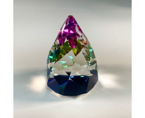 Part of the Decorative Items for the Desk theme group. This Swarovski crystal paperweight, known as the Rio Cone, dazzles wit
