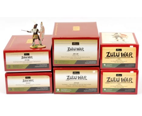 Britain Zulu Warrior Figures x6 Includes Osprey Art Series Zulu iNdlondlo Regiment Throwing Spear 1 #20002, Osprey Art Series