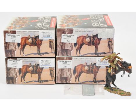 King &amp; Country - Australian Light Horse Series.&nbsp; Comprising: Set AL12 - 'Turkish Soldier Machine Gunner'; Set AL14 -