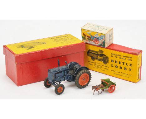 Britains - a mixed group - including Set 128F 'Fordson Major Tractor' (Rubber Tyres), unboxed; Britains Lilliput World No. LV