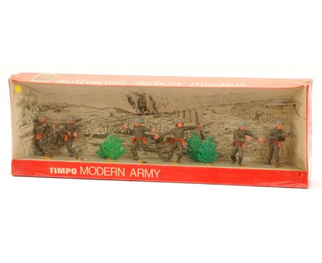 Timpo Toys - Modern Army Series - Ref: 6/8 'Khaki Soldiers'.&nbsp; Condition is Near Mint contained in a Excellent factory se